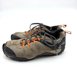 Merrell Mens Accentor 3 Hiking Shoes Size 9.5 Low Top Leather Burnt Orange Otter